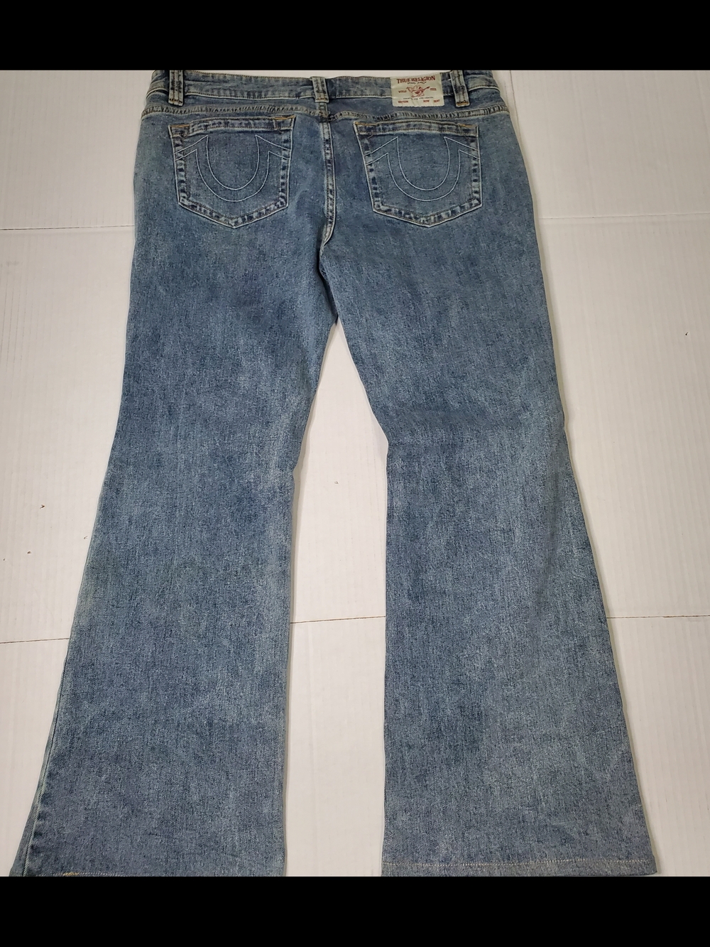True Religion Women's Light Blue Flared Jeans 34 Waist - Picture 2 of 6
